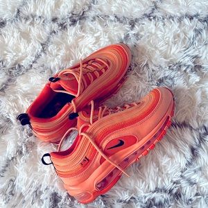 6 1/2 Y = 8 in women Tangerine Airmax 97